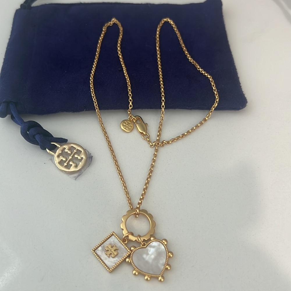 Tory Burch Heart & Square Necklace - Picture 8 of 16